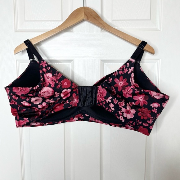 Torrid Curve Dream 360 Back Smoothing Wire-Free Push-Up Bra Floral Size 46DD - Picture 7 of 13